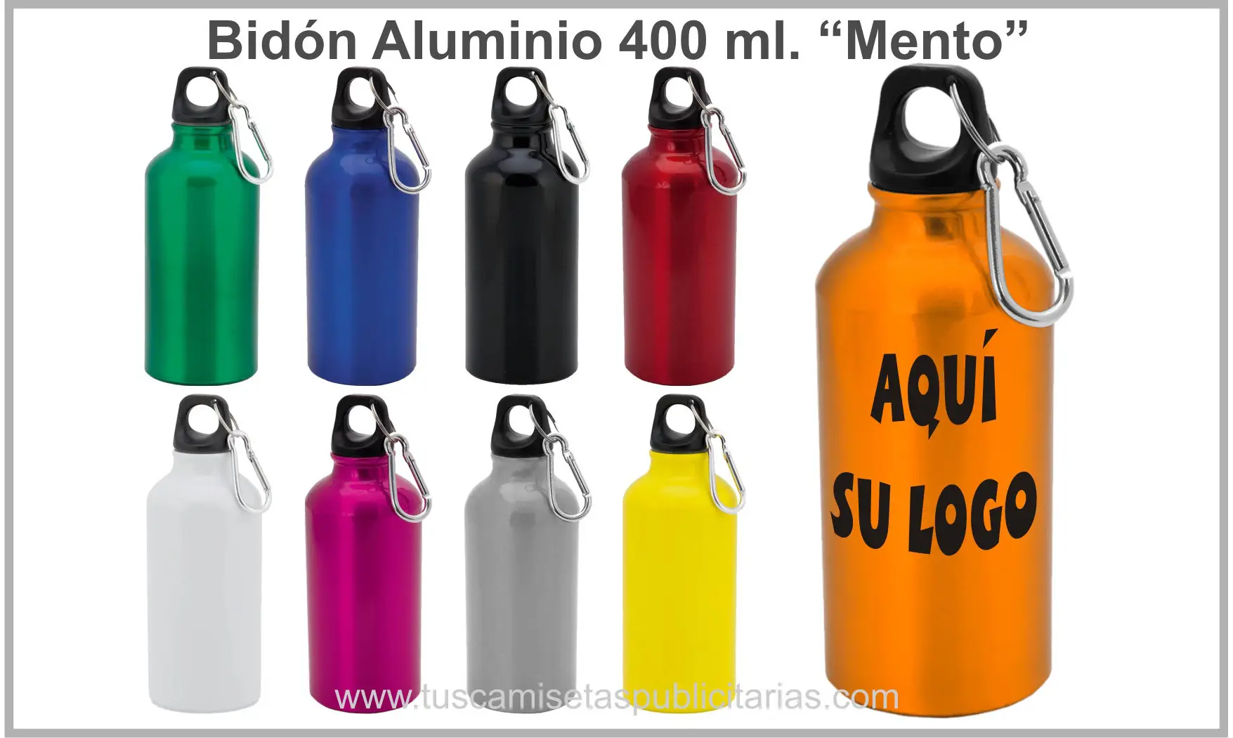 Bidón Aluminio 400 ml.