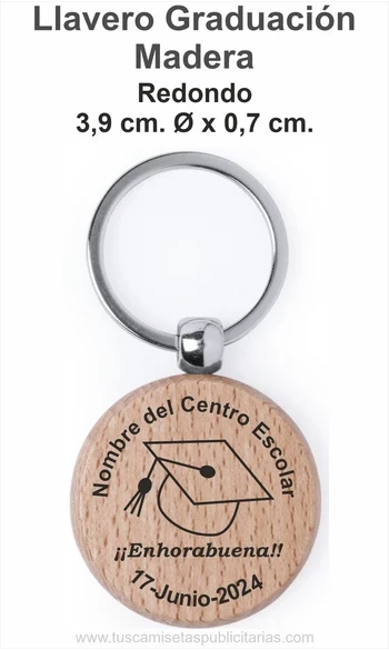 Llavero Graduación Madera Personalizado